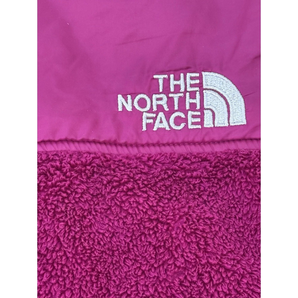 The North Face Hooded Fleece Jacket Women's M Magenta Pink Full Zip - Picture 9 of 9